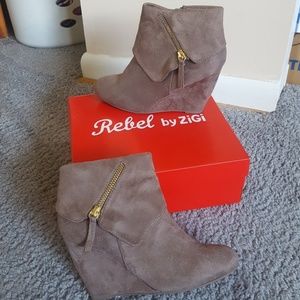 Taupe booties